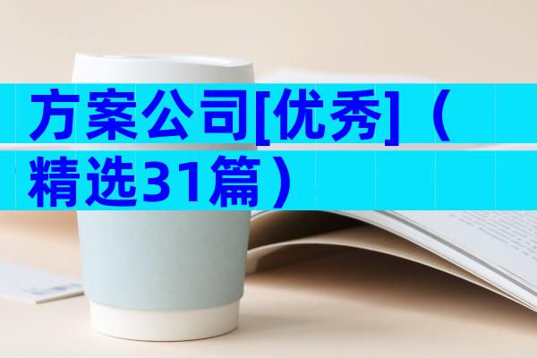 方案公司[优秀]（精选31篇）